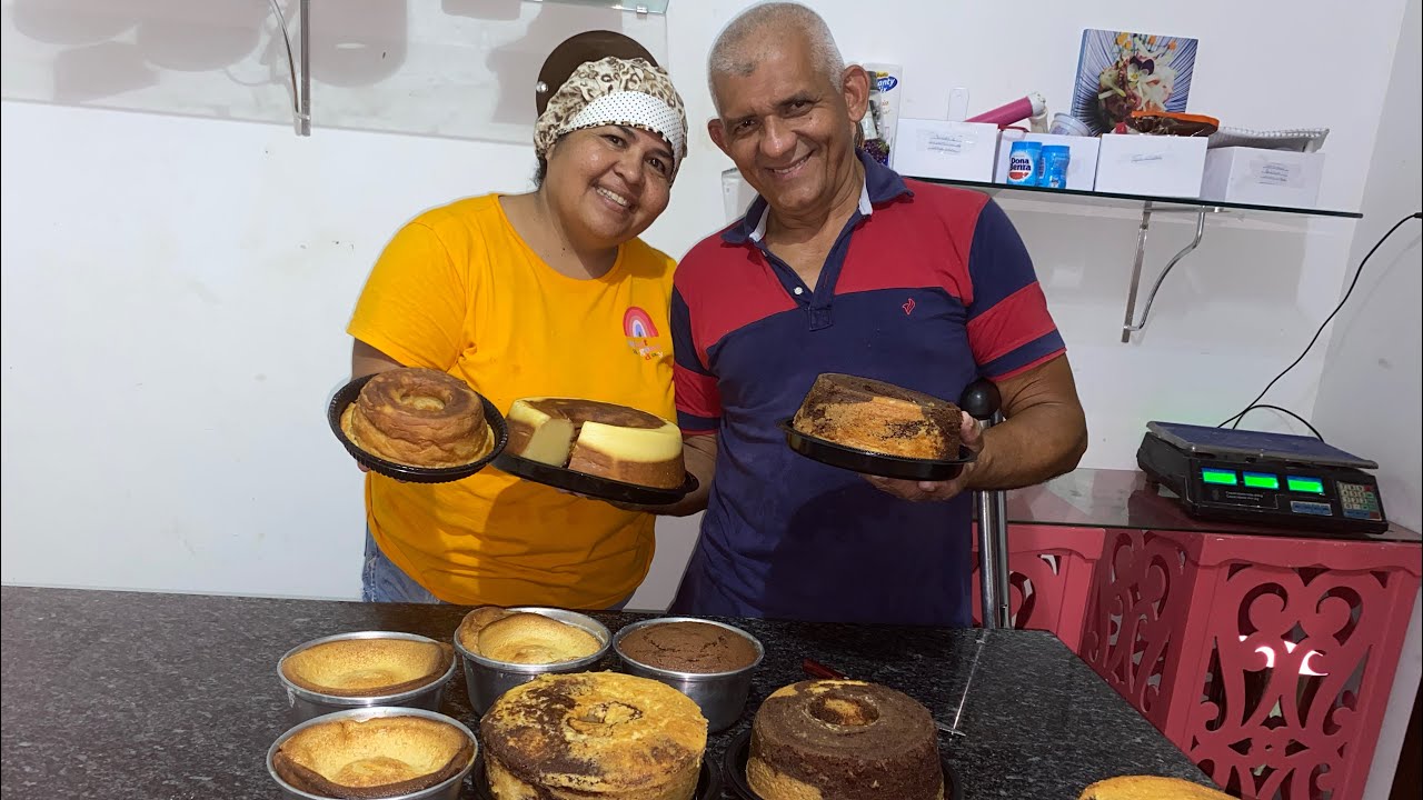 Receita para quatro bolos mole