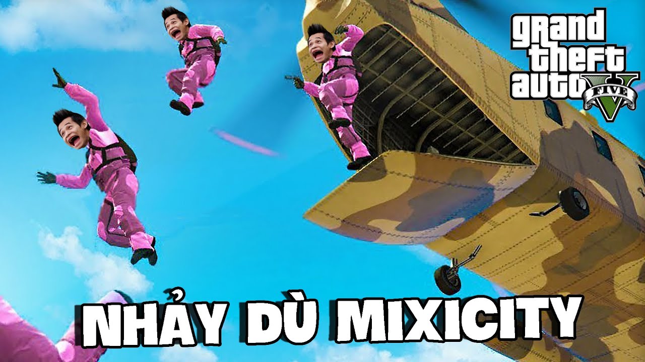 (GTA V MixiCity #62) Cặp đôi Rắn Lươn tham gia Battle Royal nhảy dù phiên bản MixiCity.