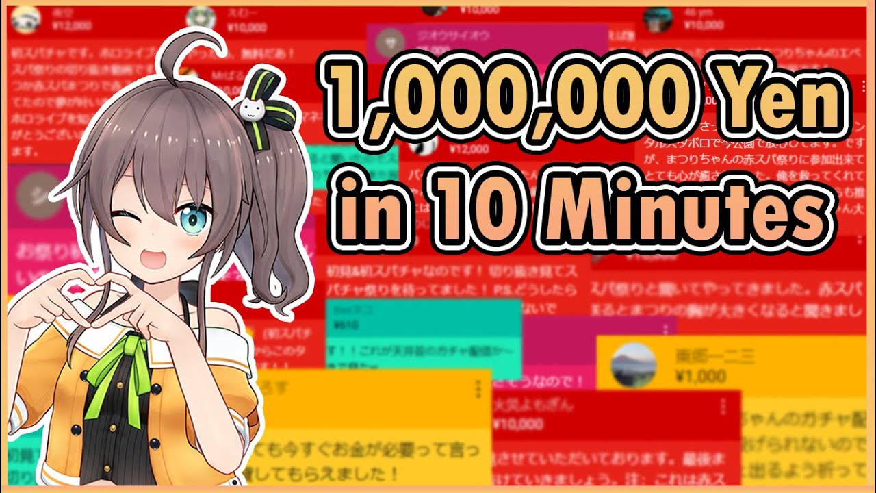 Superchat rains as Matsuri suffers from success【Hololive | Eng Sub】