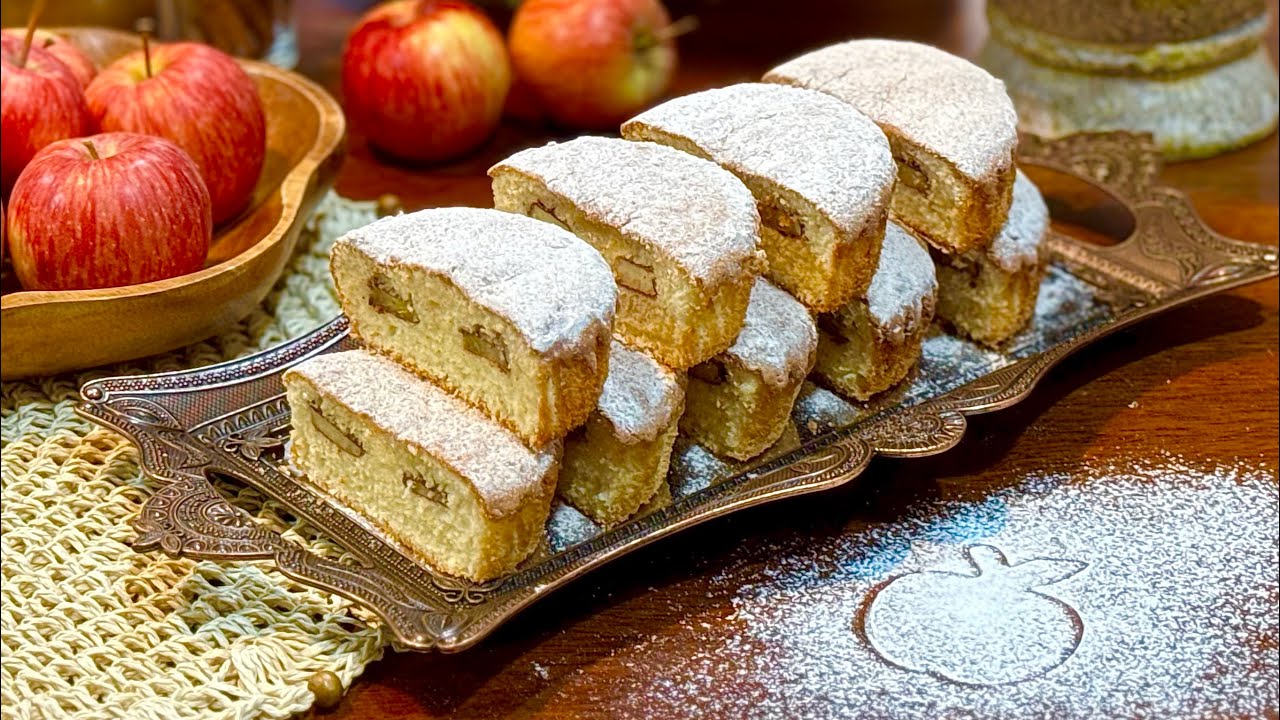 آموزش پای سیب کیکی به سبک قنادی| Bakery-Style Apple Pie Cake Recipe 