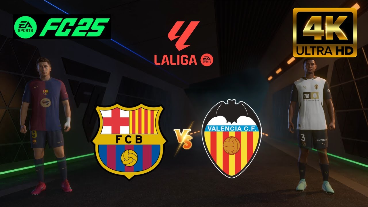 EA FC 25 - Barcelona vs Valencia | La liga 25/26 [4K 60]