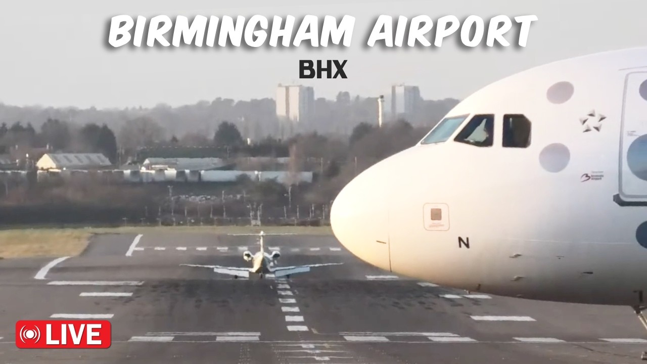 Birmingham Airport Live - Crosswind Action 💨✈️ 20th May 2026
