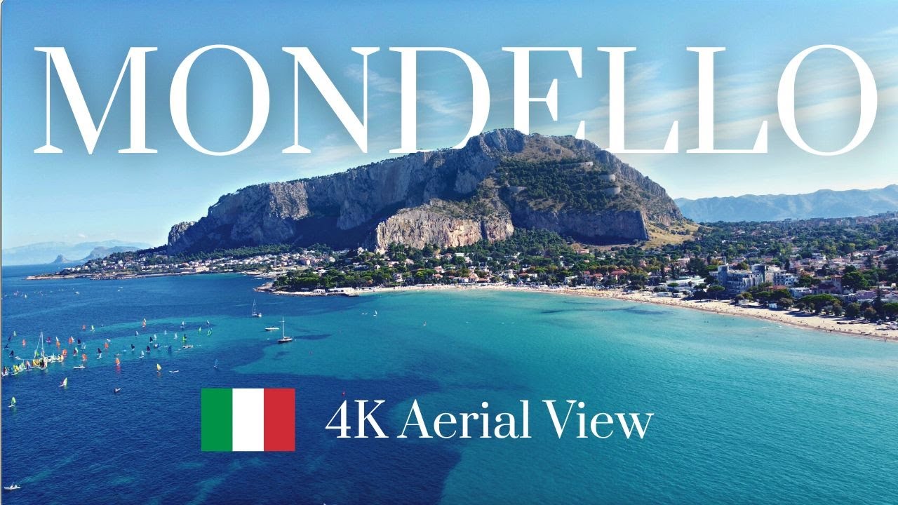Mondello Beach | 4K Aerial Drone View 🇮🇹