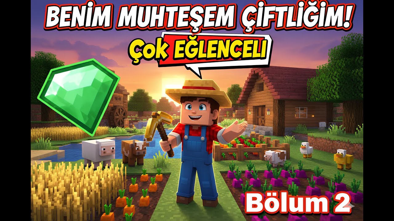 MİNECRAFT'TA HAYALİMDEKİ ÇİFTLİK! 🐓 - Minecraft Survival Part 2