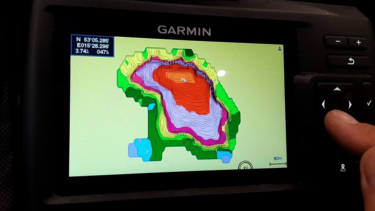Garmin Striker Plus 5cv-kolory batymetrii dna