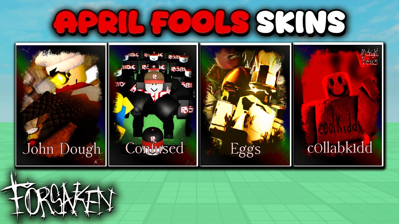 EVERY NEW APRIL FOOLS SKIN GAMEPLAY! (Roblox Forsaken)