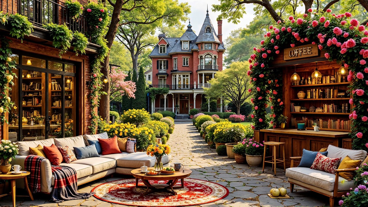 Sweet Spring Jazz Music🌼🍋Mellow Jazz Cafe ~ Cozy Coffee Shop Ambience for Study and Energy Day🍊☕