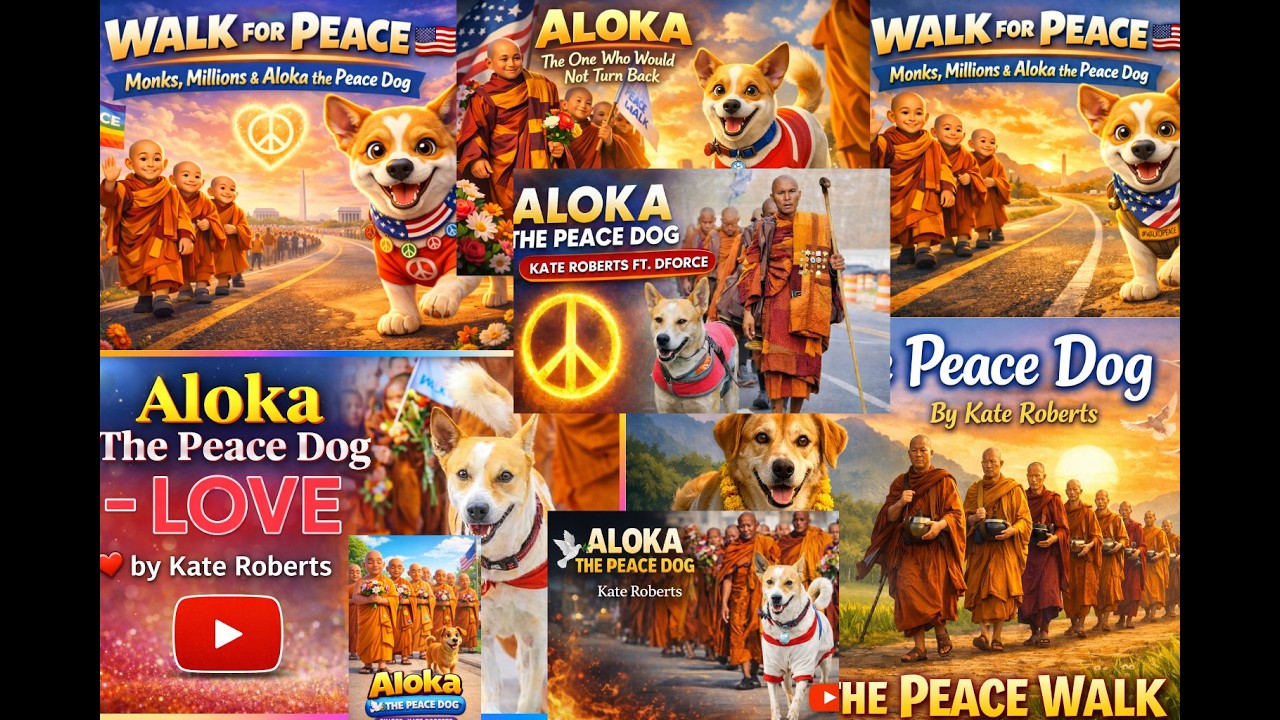 All Songs of Aloka and Peace walk By Kate Roberts #Aloka #alokathepeacedog