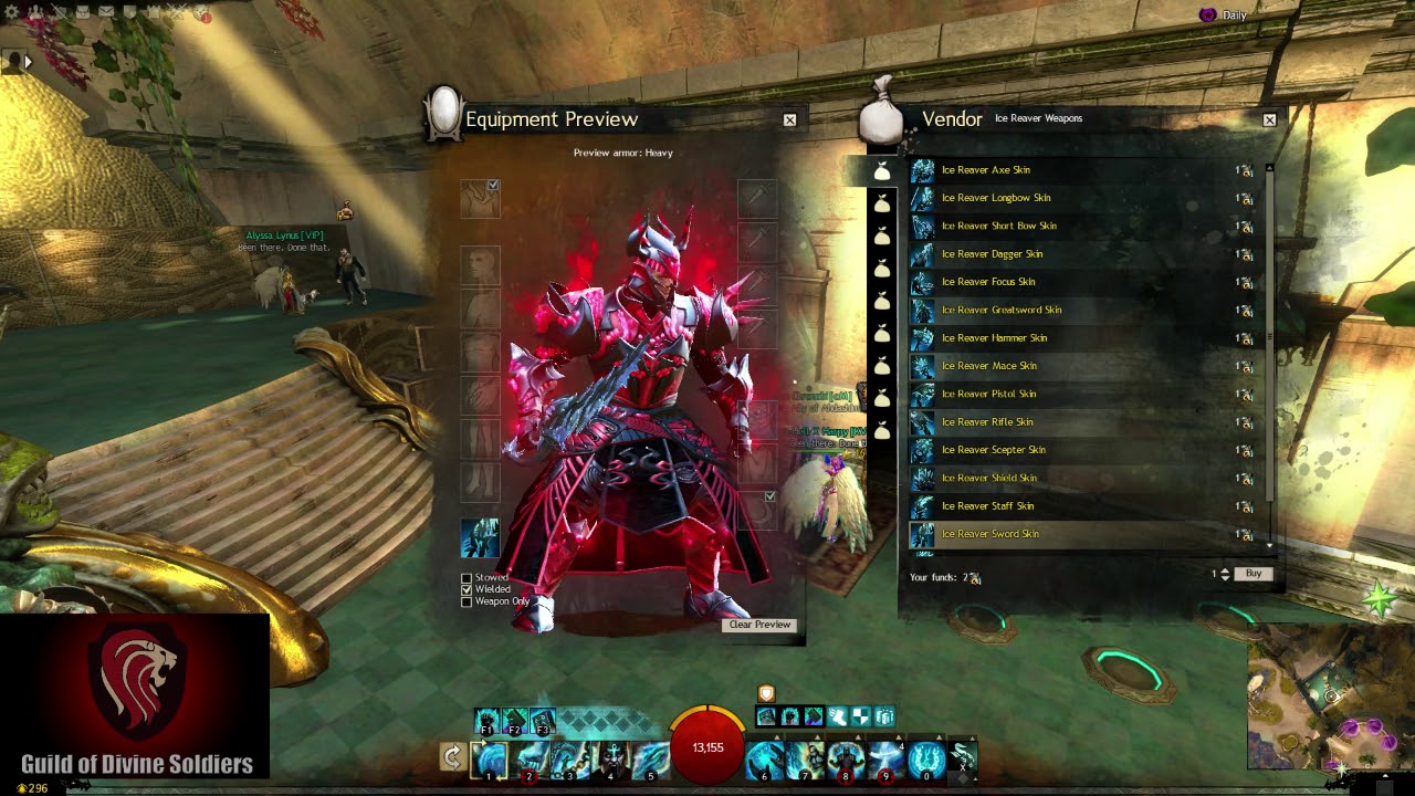 Guild Wars 2 Ice Reaver Weapon Skin Previews