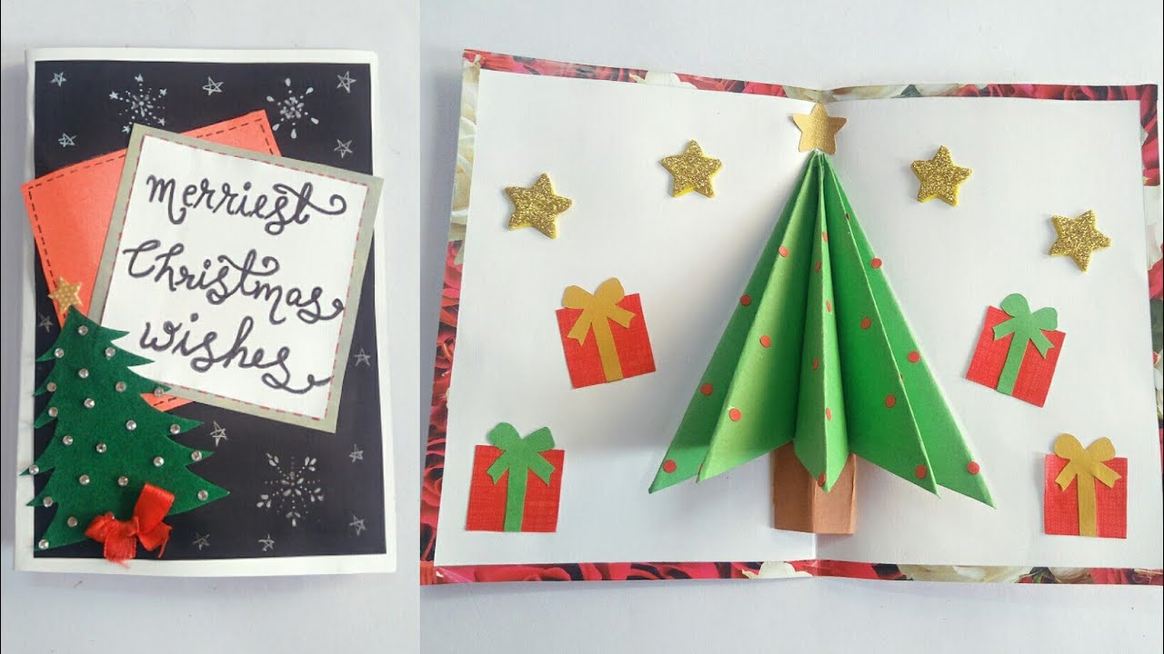 DIY Pop Up Christmas Tree Card/Christmas Pop Up Card/ Handmade Christmas Greeting Card Idea