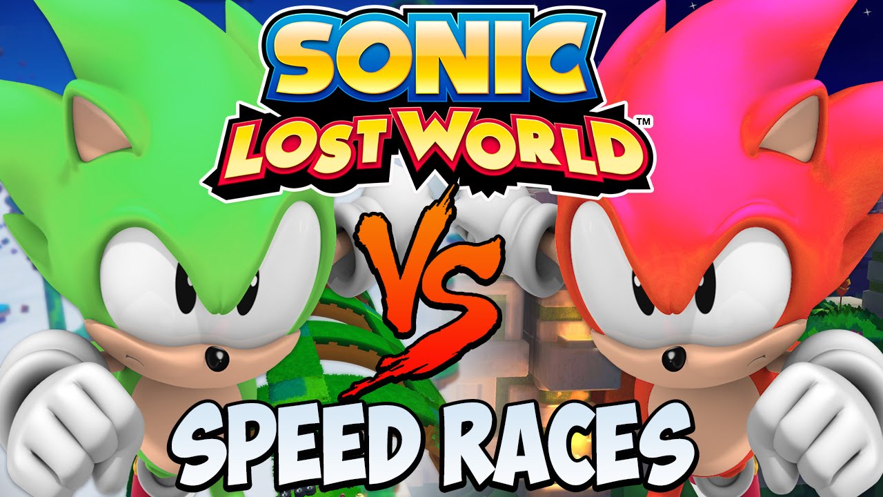 Sonic Lost World (Wii U) - 2 Player Multiplayer - Speed Races [HD]