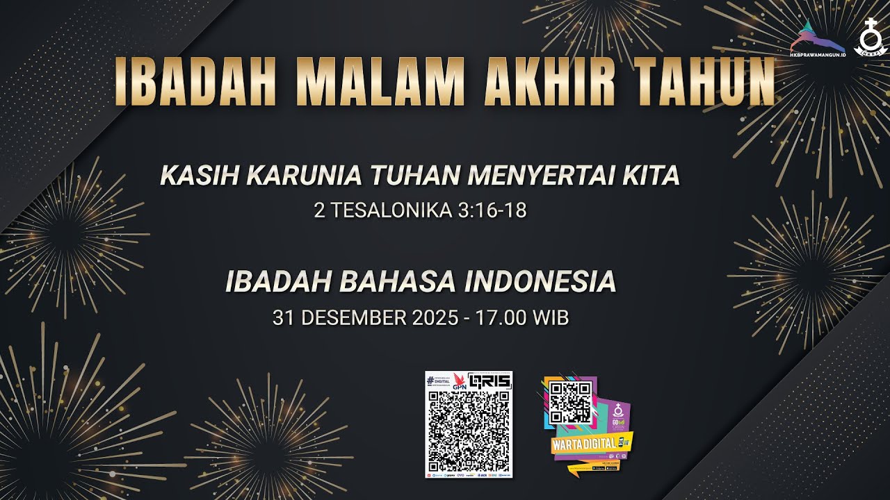 IBADAH MALAM TAHUN BARU BAHASA INDONESIA (LIVE STREAMING)