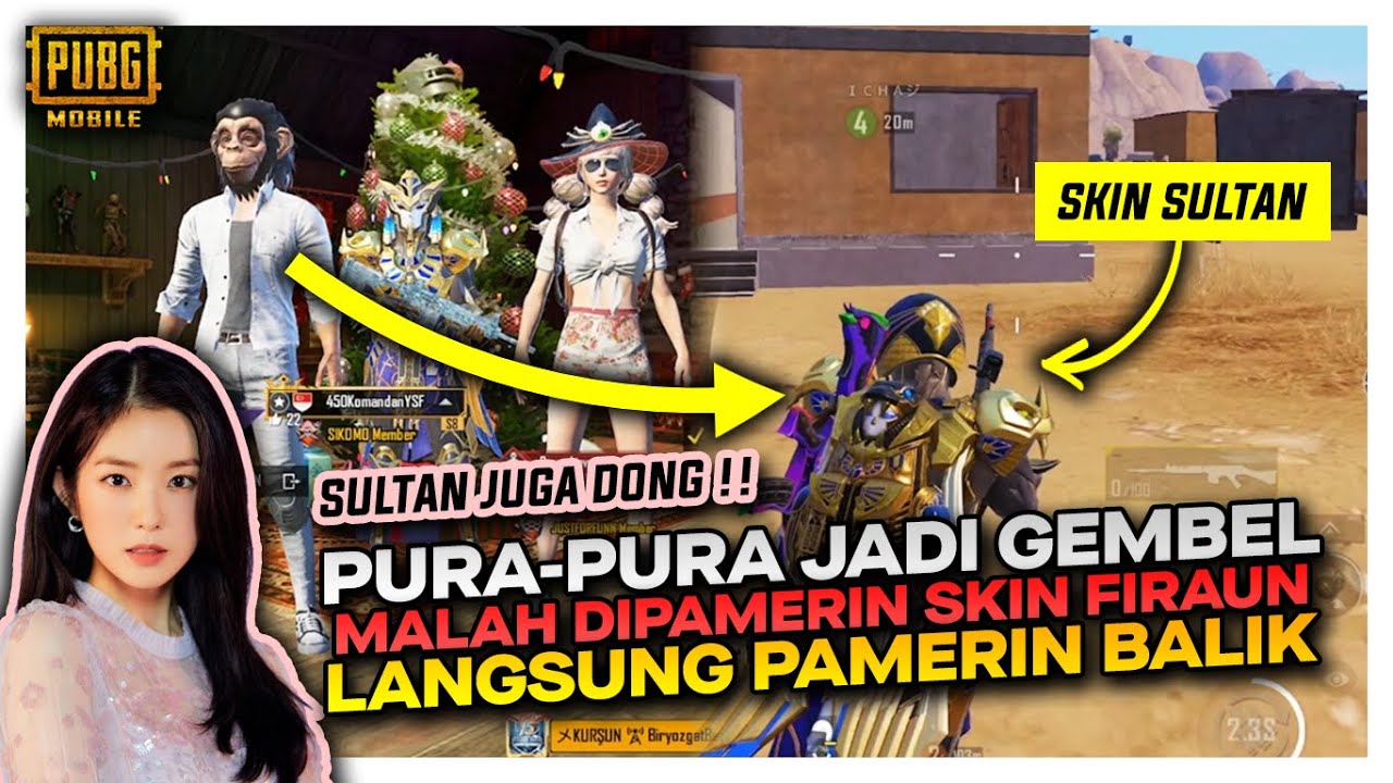 DIPAMERIN SKIN FIRAUN SAMA RANDOM SULTAN , SETELAH DIGAME LANGSUNG PAMERIN BALIK - PUBG MOBILE