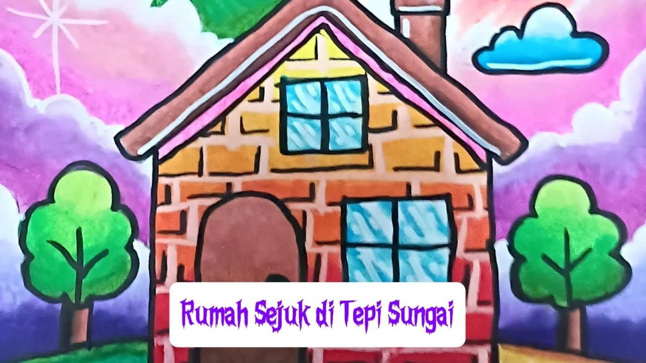 🏡 Rumah Impian di Tepi Sungai?! 🎨 Mewarnai sambil Healing & refreshing! #mewarnai #warnahasna #art 