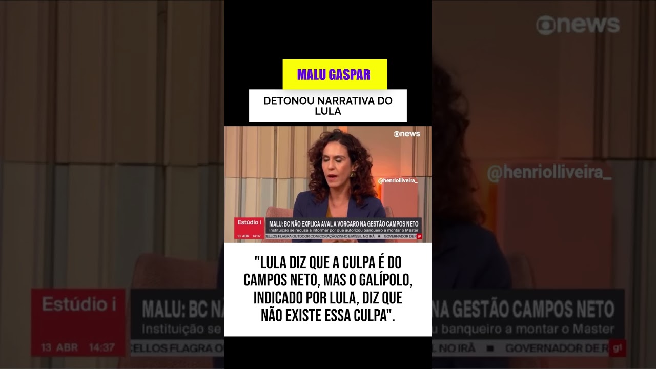MALU GASPAR DETONOU A NARRATIVA do governo LULA sobre o esc&acirc;ndalo do BANCO MASTER!