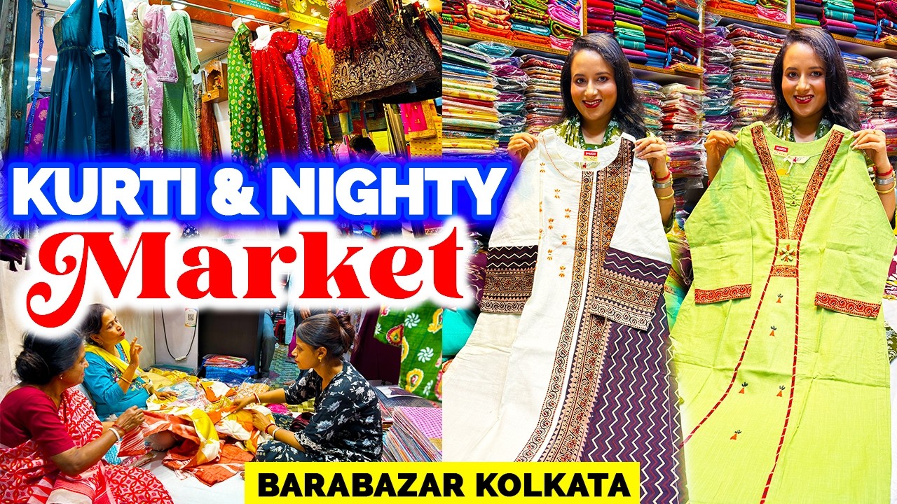 Pure Cotton Barabazar Kurti | Barabazar Retail Kurti Market | Kurti Wholesale Market Kolkata