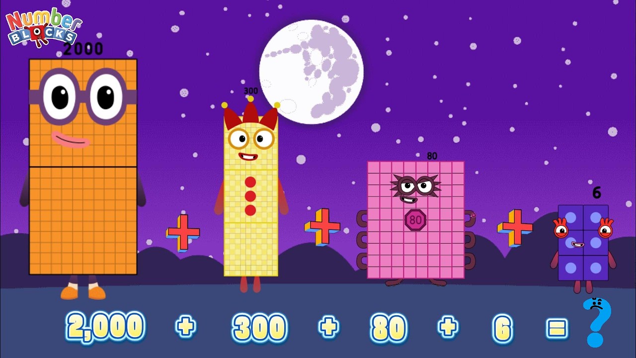 Сложение случайных чисел в NumberBlocks | Сложите четыре числа | Учимся считать | ColorArt_ID