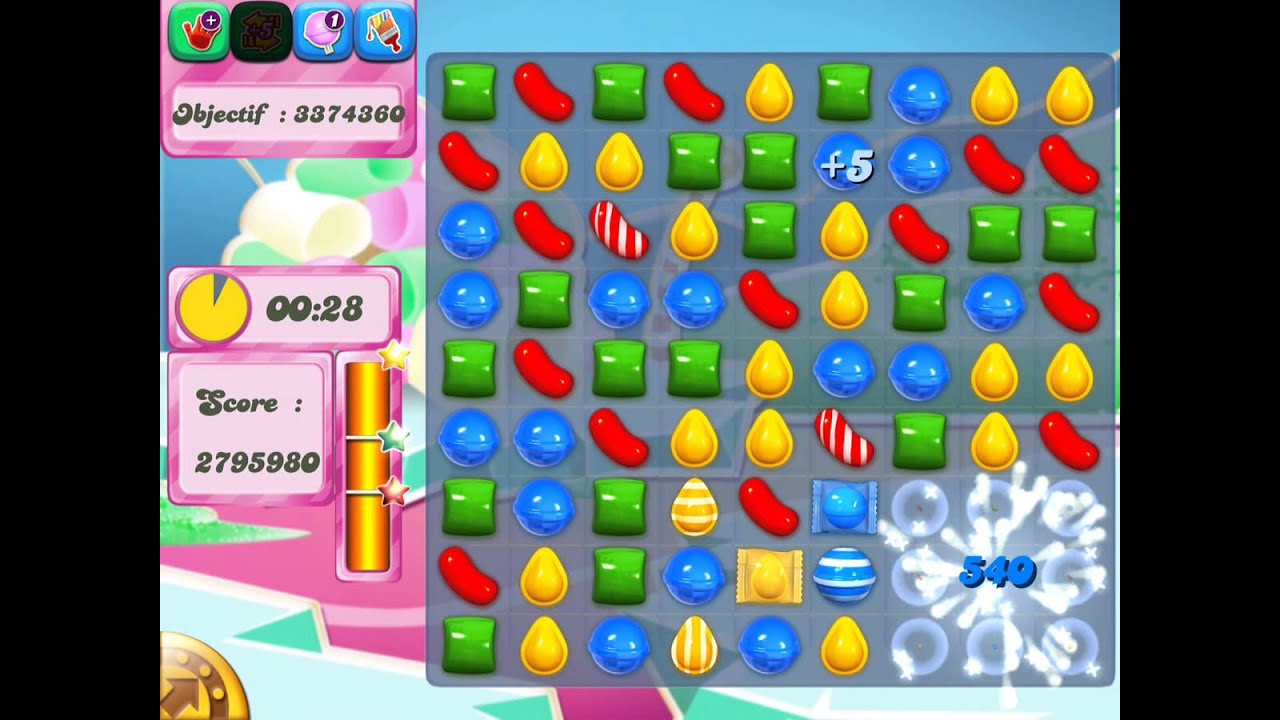 Candy crush saga level 252 - niveau 252 - 8,266,340 points score