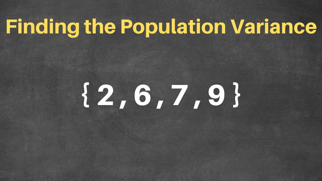 Statistics - How to Calculate Population Variance