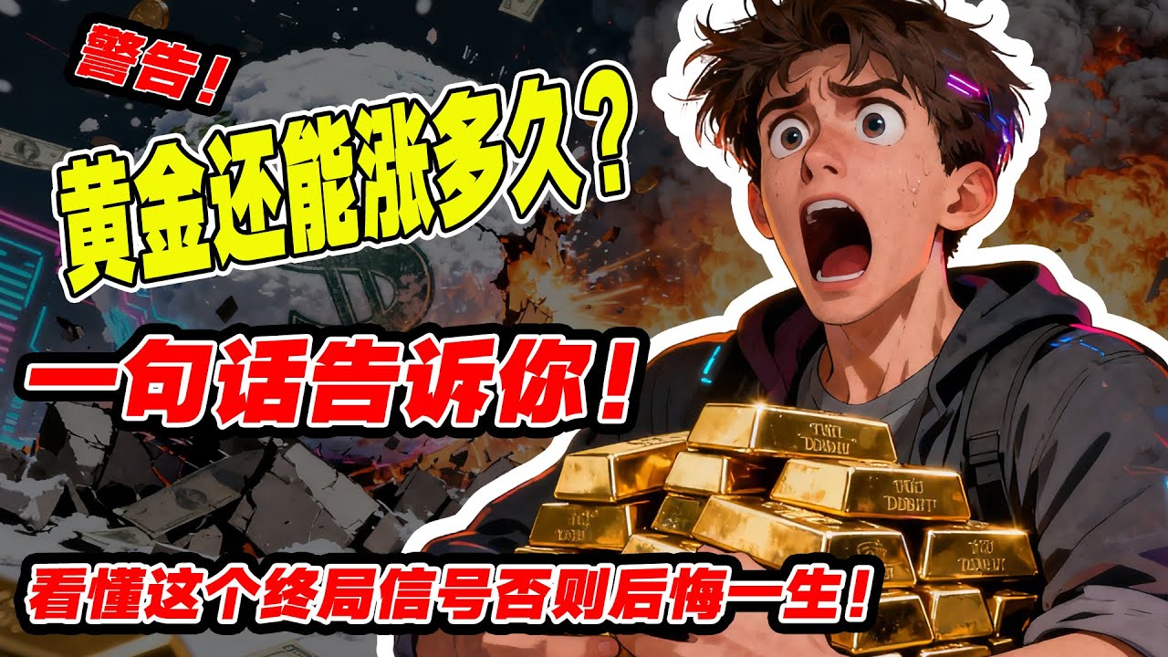 黄金还能涨多久？一句话告诉你！看懂这个&ldquo;终局信号&rdquo;，否则将后悔一生！看懂全球债务问题，你就知道黄金的上涨周期。