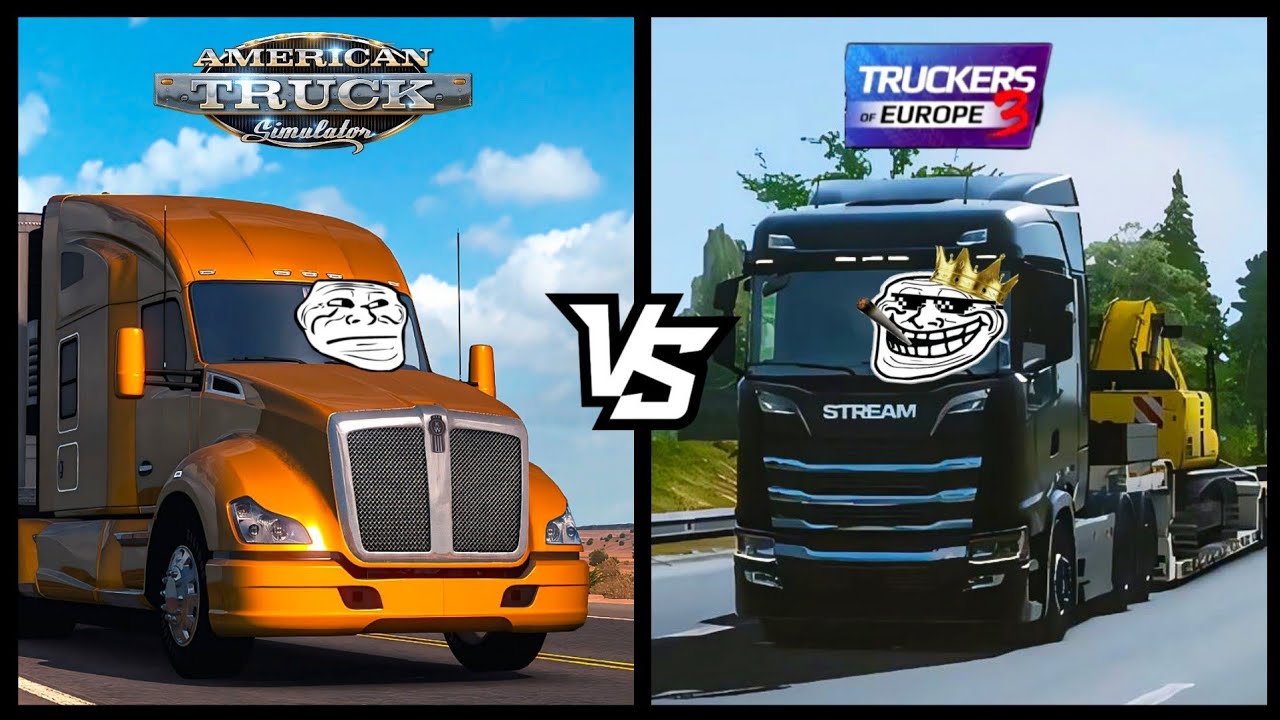 Truckers of Europe 3 vs American Truck Simulator