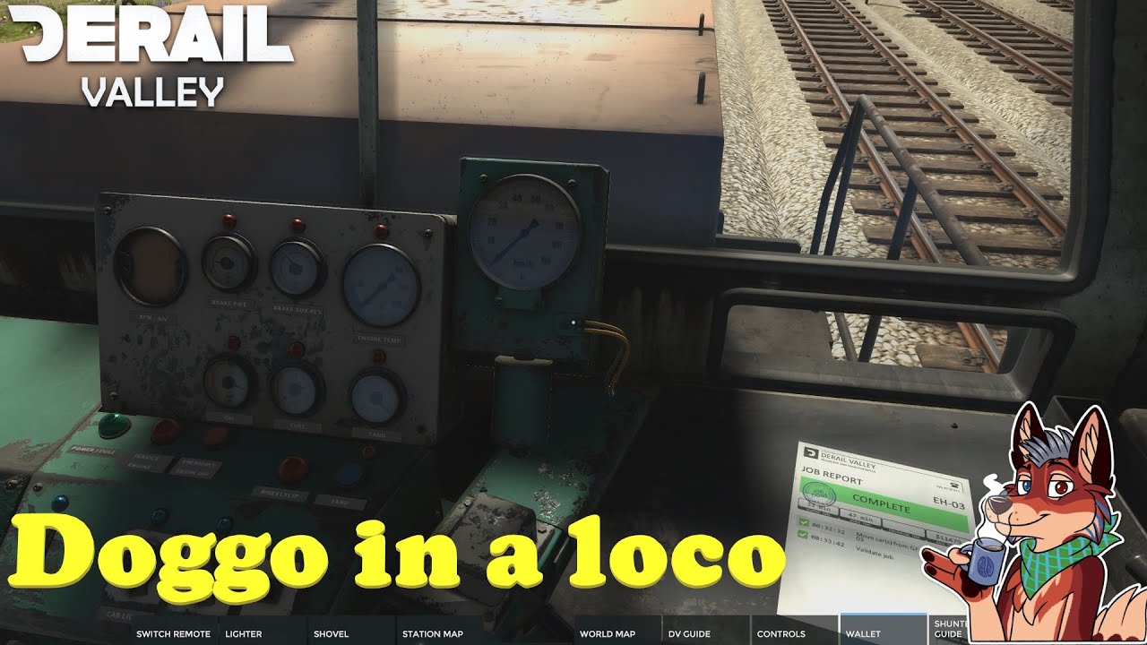 Derail Valley - Doggo in a loco