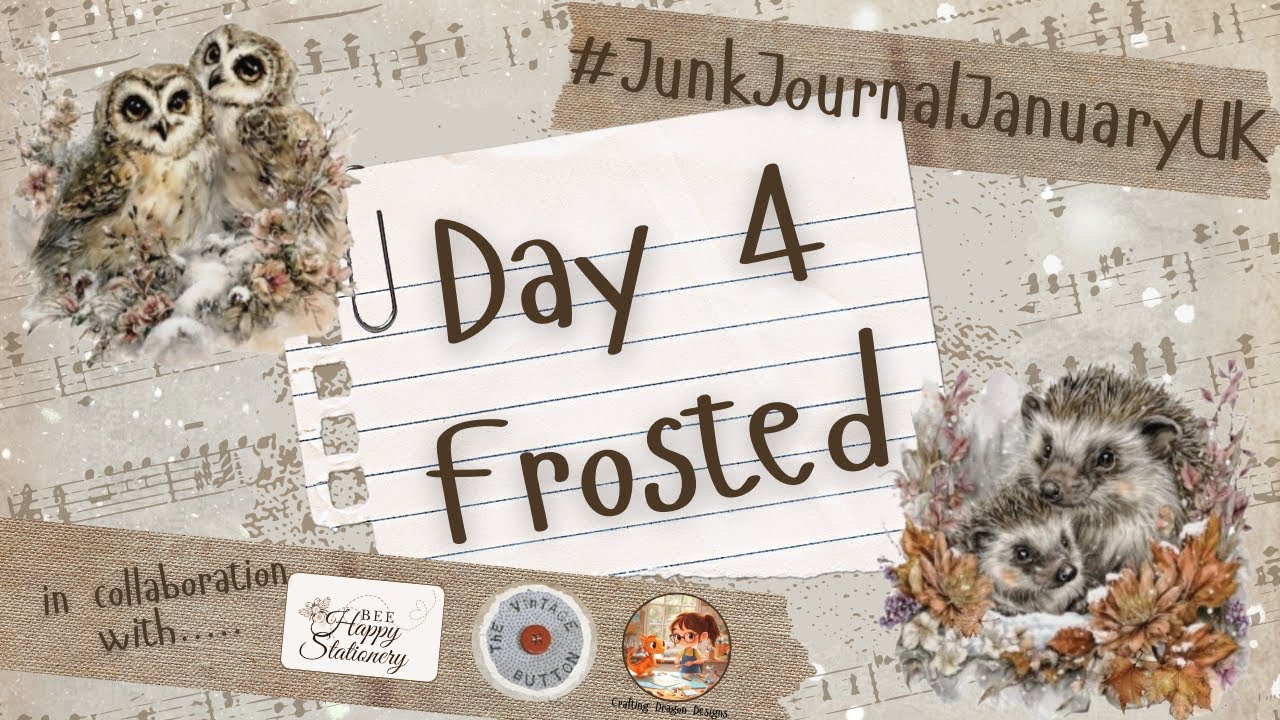 #junkjournaljanuaryuk Day 4: Frosted, a Quick fun project!