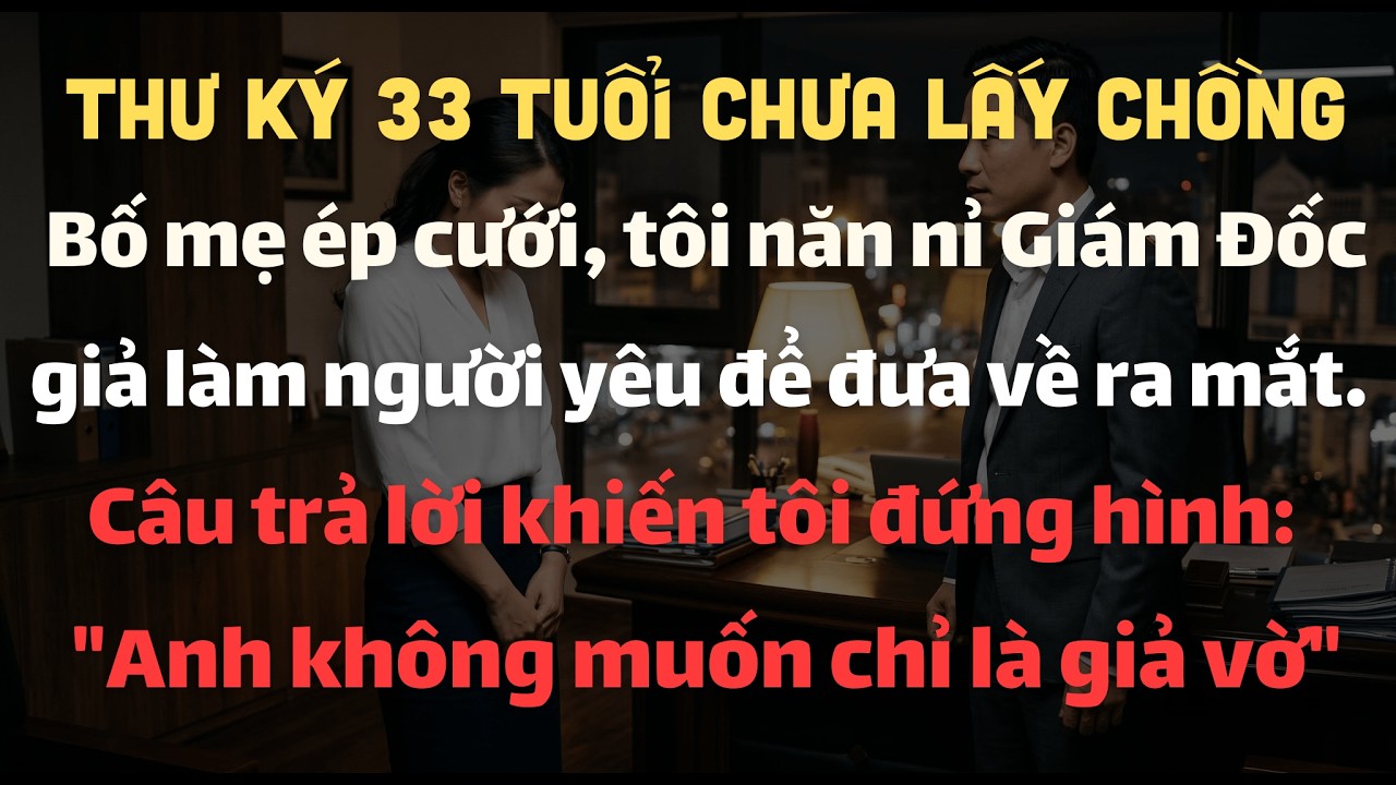 Tôi Làm Thư Ký, 33 Tuổi Chưa Lấy Chồng, Bố Mẹ Ép Cưới. Tôi Năn Nỉ Giám Đốc Giả Làm Người Yêu Ra Mắt