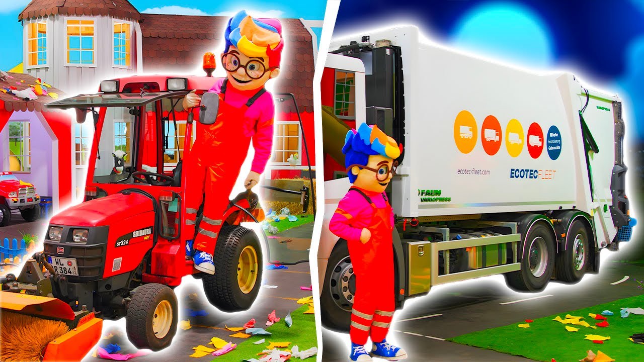 The Kids play with trucks and tractors 🛻