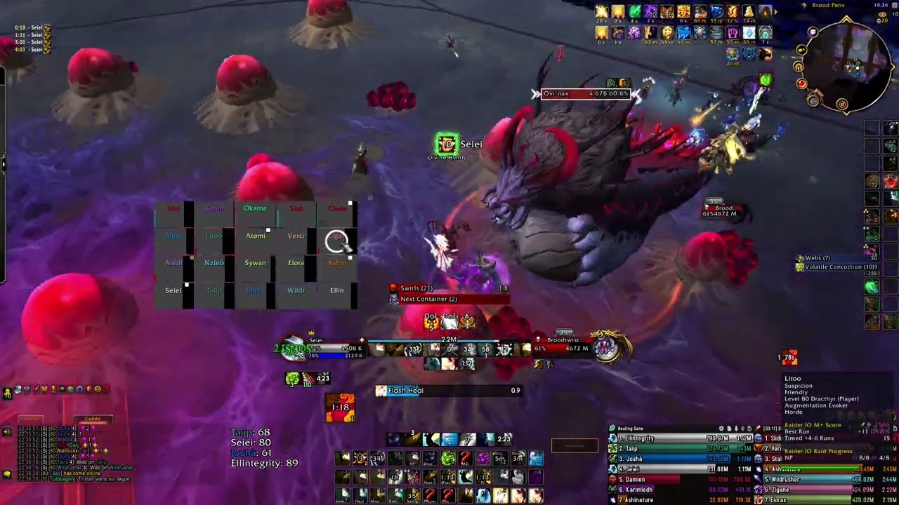MY MATES DON'T KNOW HOW TO DPS SO I HAVE TO SHOW THEM AS A HEALER ?! (Ovinax Mythic Holy Priest PoV)