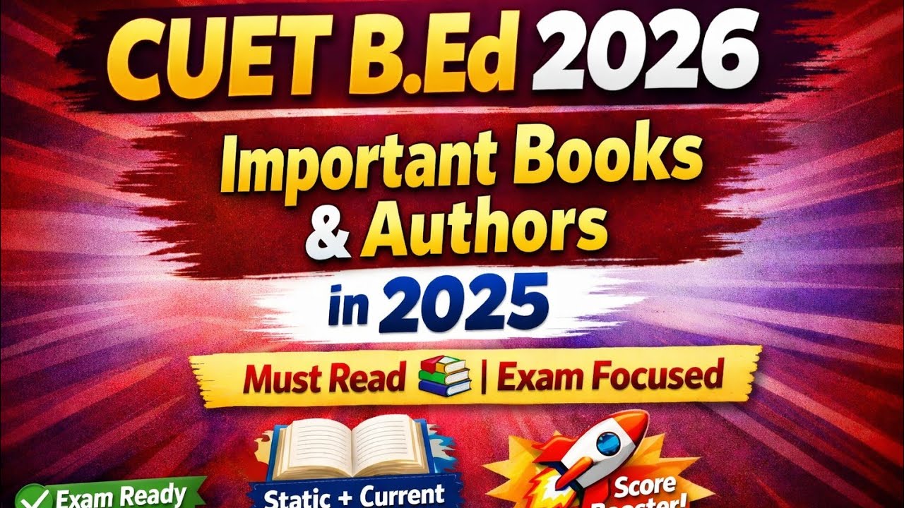 CUET BED 2026 | CUET Common BEd COQP03 || CUET Books & Authors MCQs || 2025 Books & Author MCQs