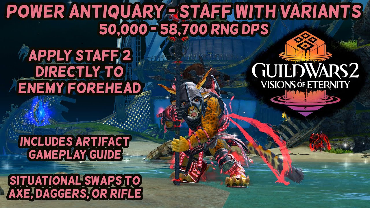 [OUTDATED] Power Antiquary -starter- Staff with weapon swap variants (50,000 – 58,700 RNG DPS)