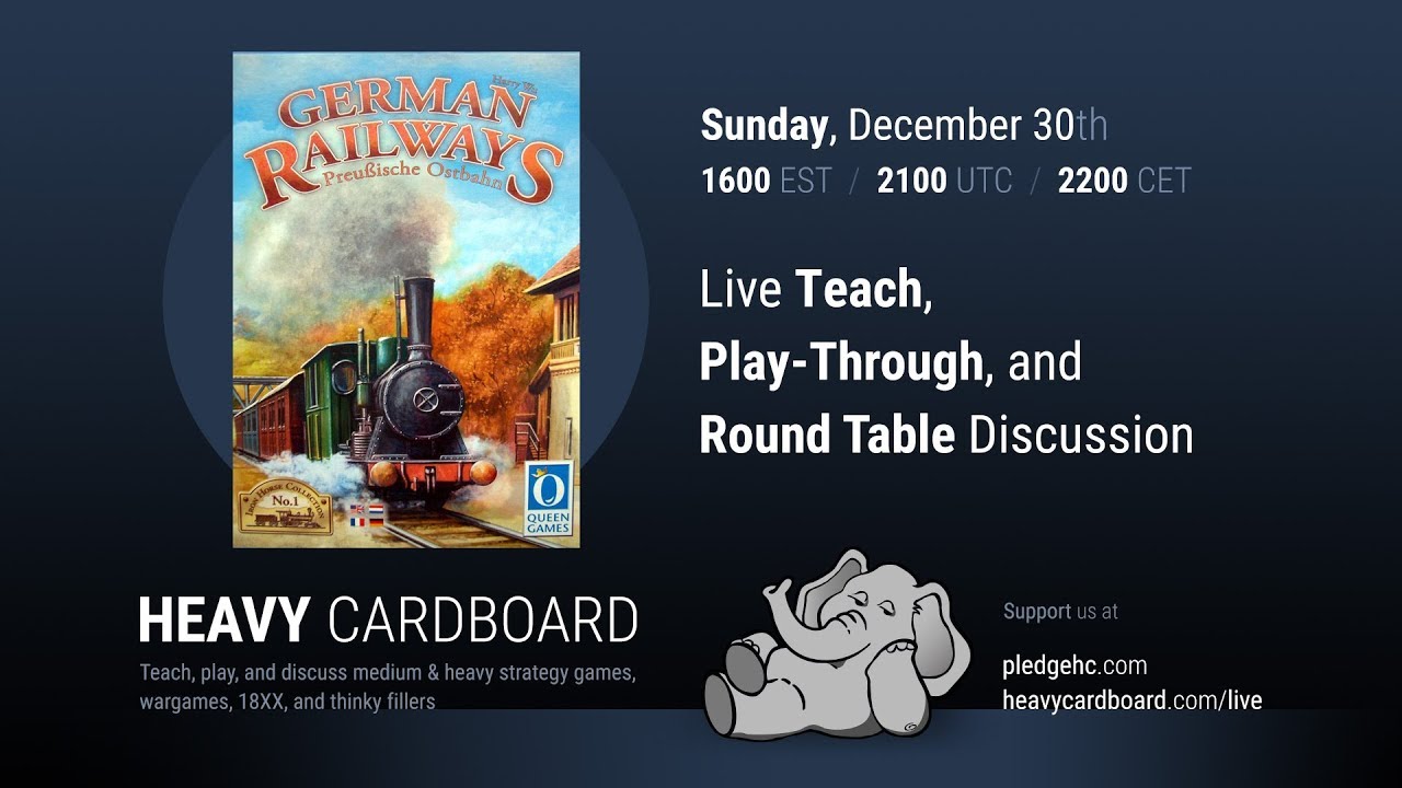German Railways 4p Teaching, Play-through, & Round table discussion by Heavy Cardboard