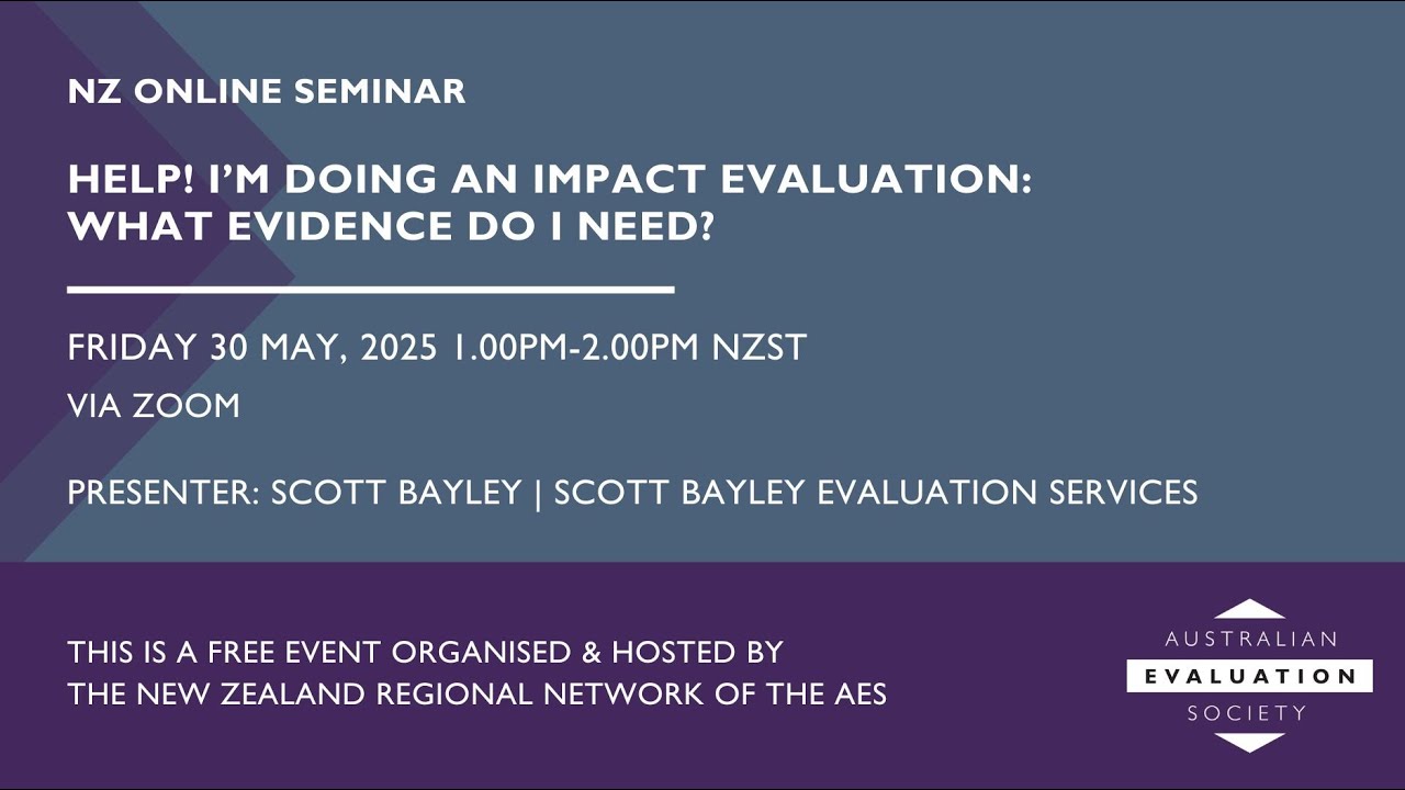 Help! I'm doing an impact evaluation: What evidence do I need?