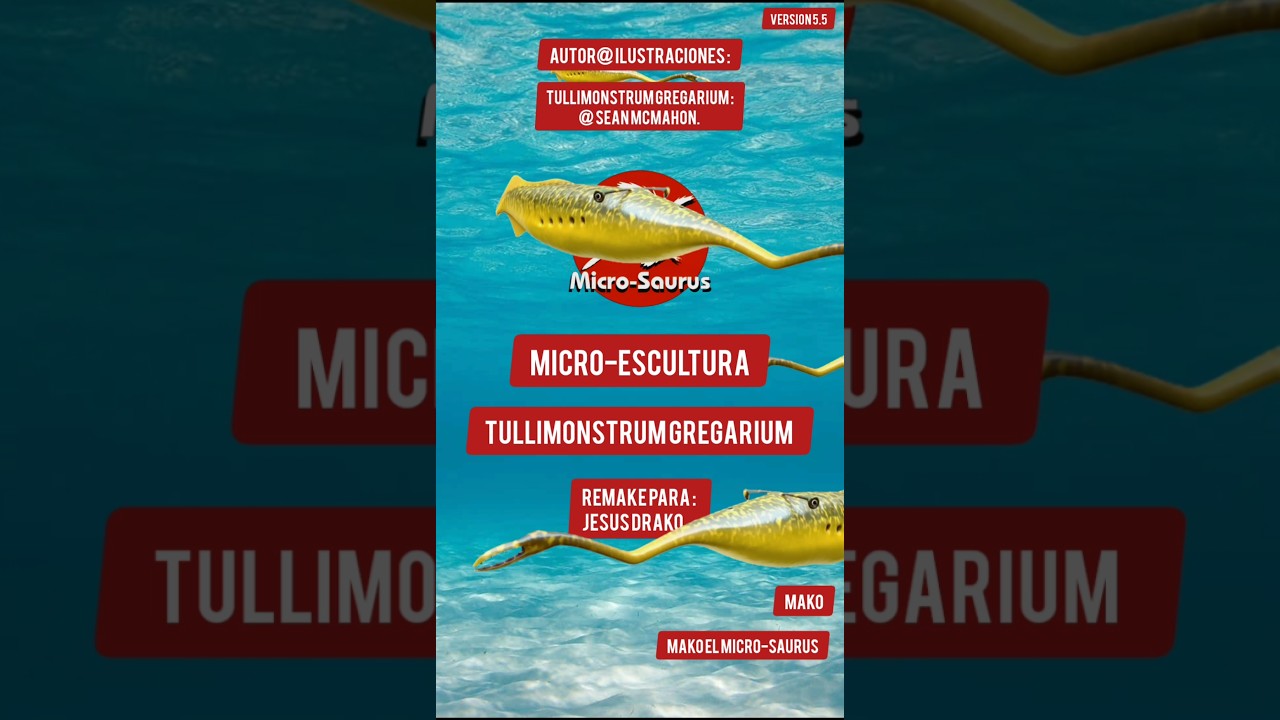 Micro-Escultura Tullimonstrum Gregarium #Tullimonstrum #paleontologia #Carboniferous #ciencia