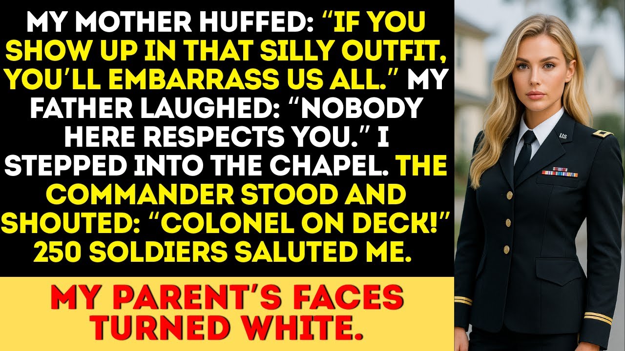 My Parents Mocked My Military Wedding — Until the Commander Stood: “COLONEL ON DECK!” and…