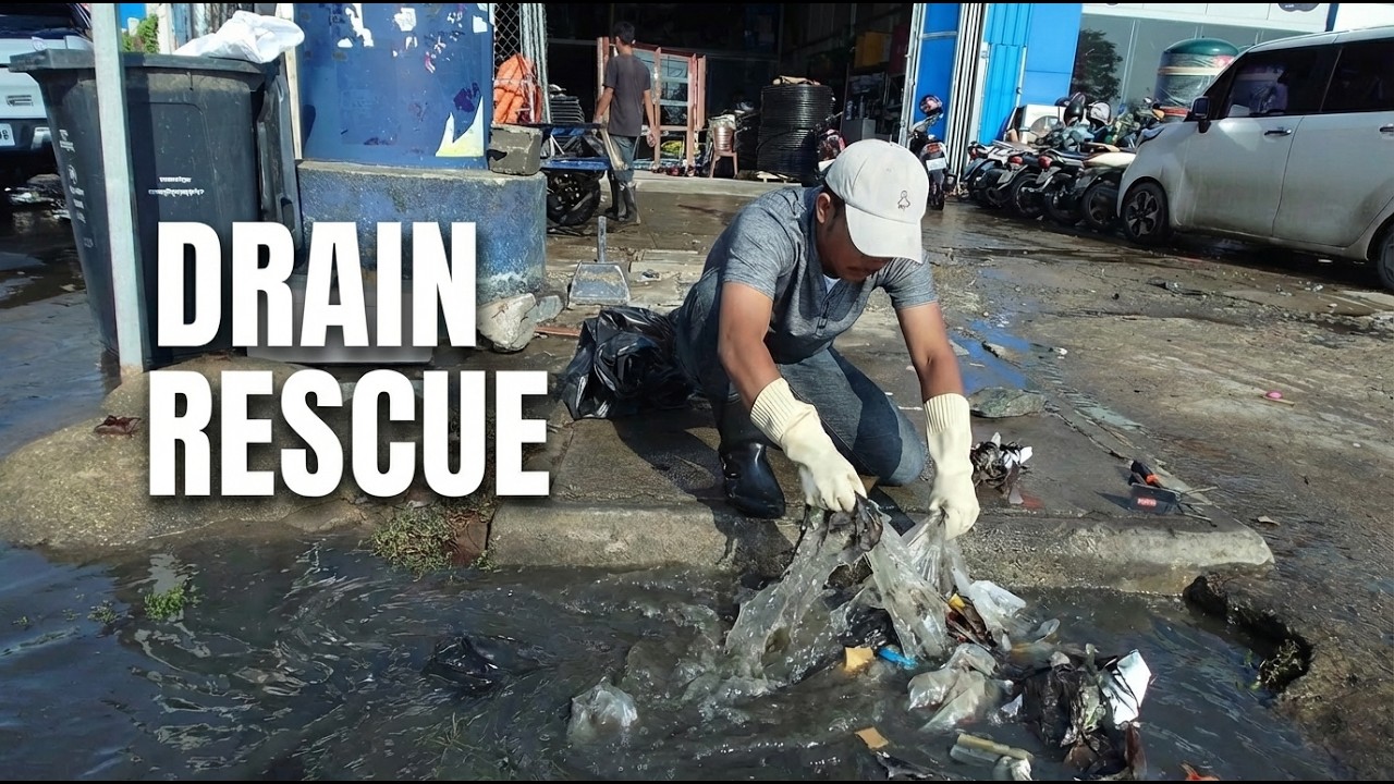 Saving the Road from Flooding – Cleaning a Clogged Drain