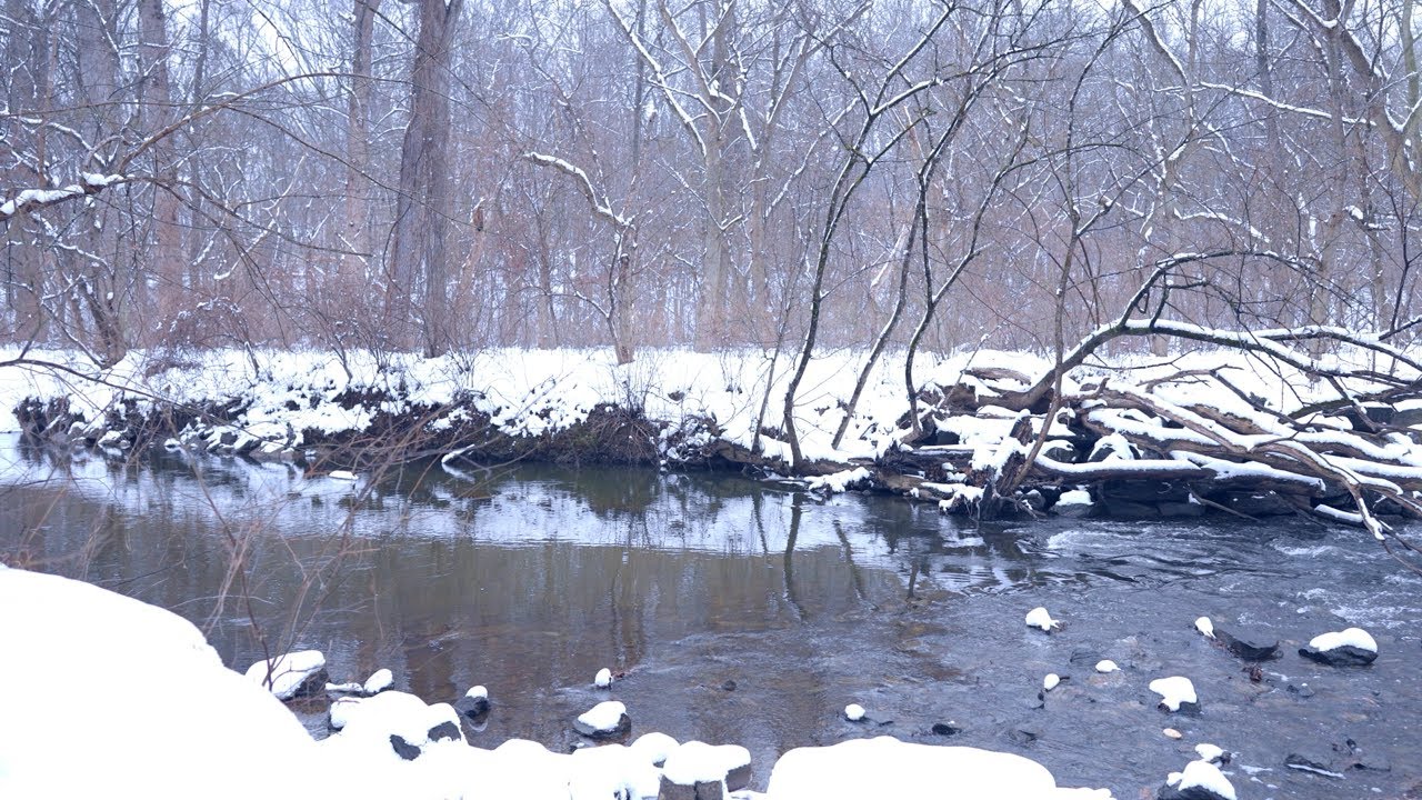 4 Hours of Calming Winter River + Soft Piano | Ultimate Stress Relief