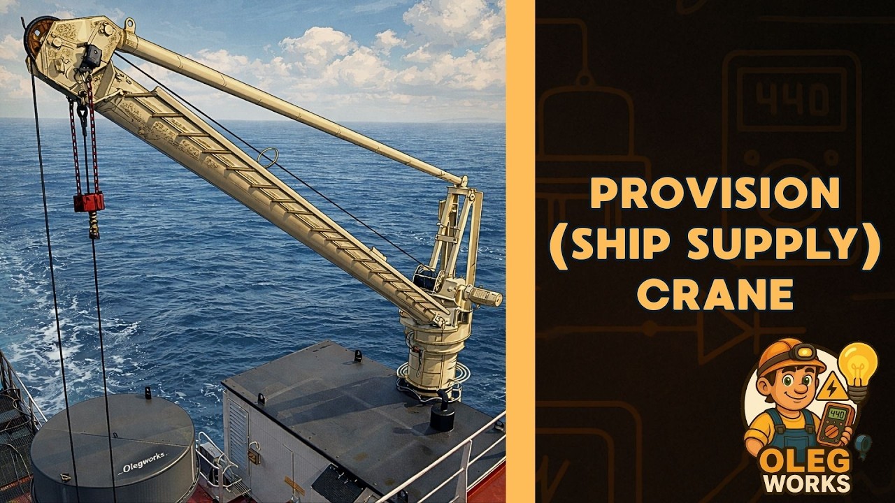 🏗️Провизионный кран на судне: устройство и схема управления