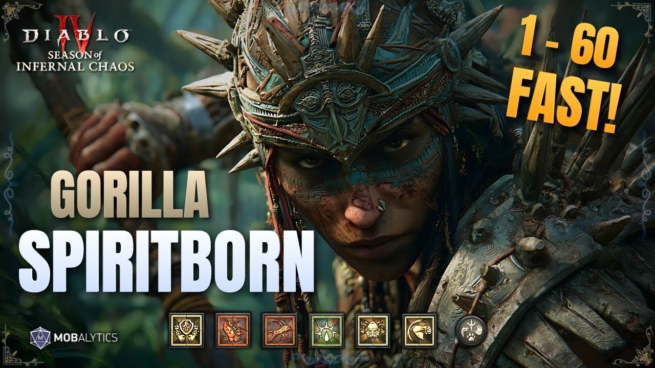 Blast To Level 60 With This Gorilla Spiritborn In Diablo 4 Season 10!