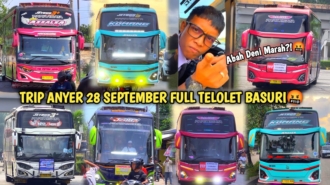 RAME FULL BUS TELOLET BASURI🥳 Hunting Bus Trip Anyer  Di Pusat Oleh Oleh CM7👏