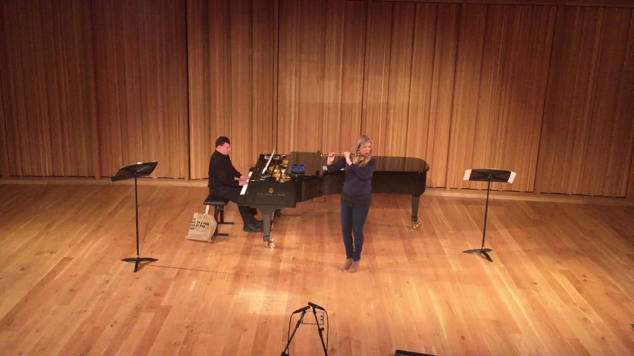 Lisa Friend in rehearsal playing Deep in my Soul - Flute & Piano