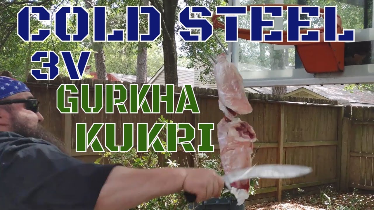 COLD STEEL GURKHA KUKRI 3V!!! SWEET YARD KNIFE! :)