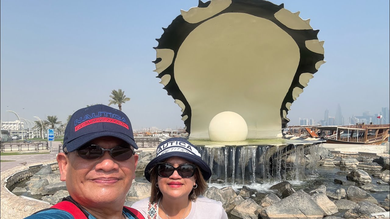 The Corniche, Pearl Monument, Spiral Mosque. Doha Qatar #viewqatar #doha #mrpinoyaussie2 
