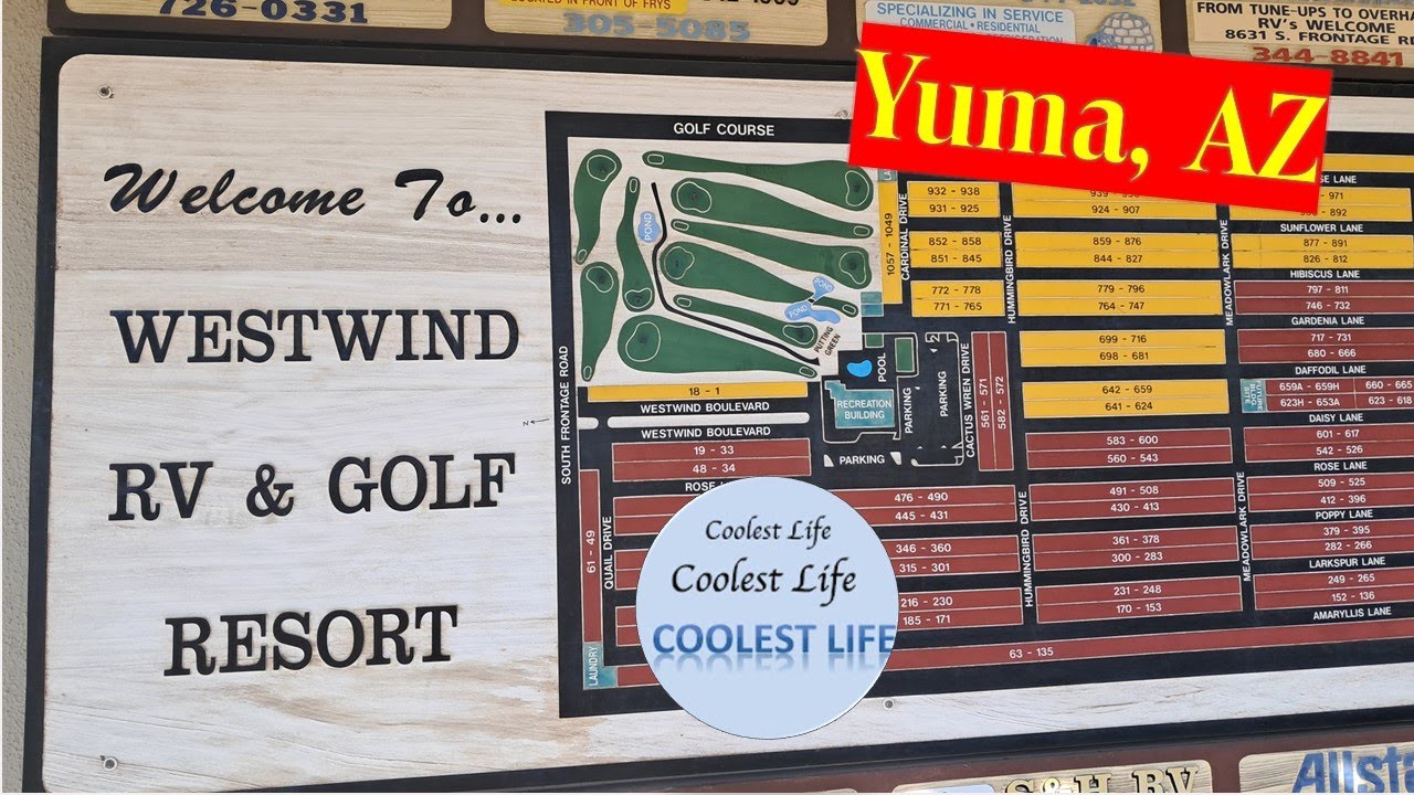 RV Park - West Wind RV and Golf Resort - Yuma, AZ - Pickleball, Ballroom, Restaurant, and a lot more