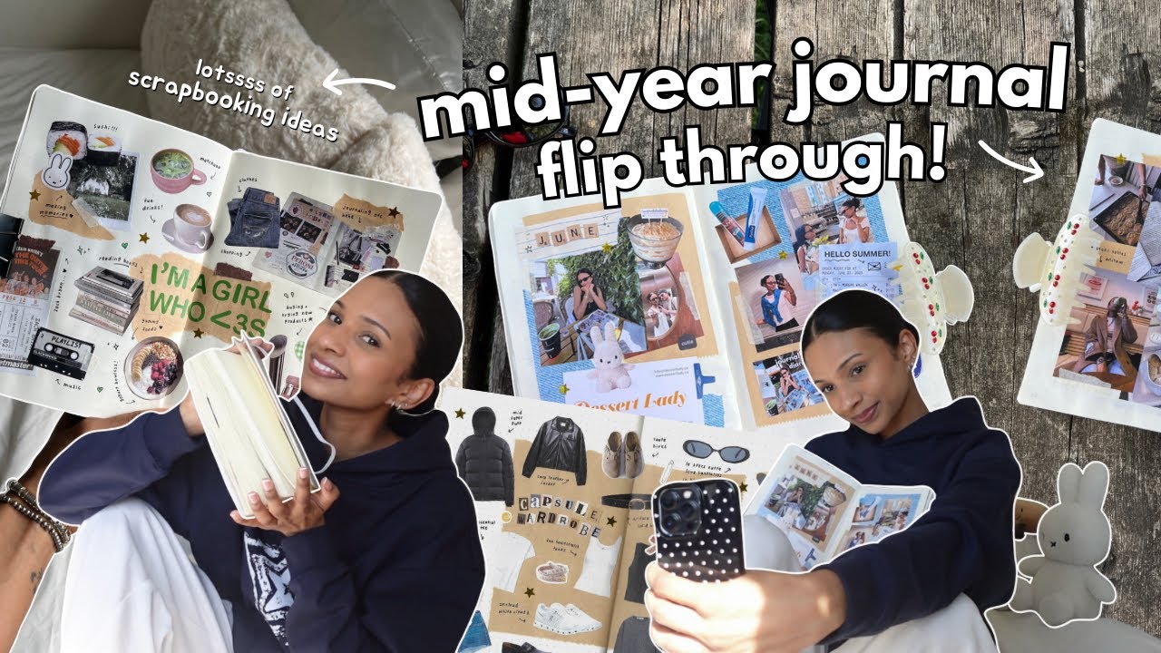 mid-year journal flip through 2025 📘🌟 ideas for your scrapbook journal!