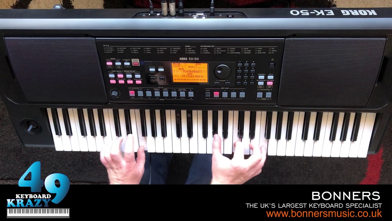 Korg EK-50 Keyboard - 744 Sounds Part 2/3