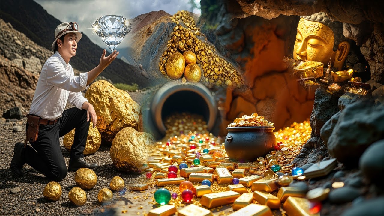 An hour-long hunt for lost gold treasures in the underground cities of ancient Rome