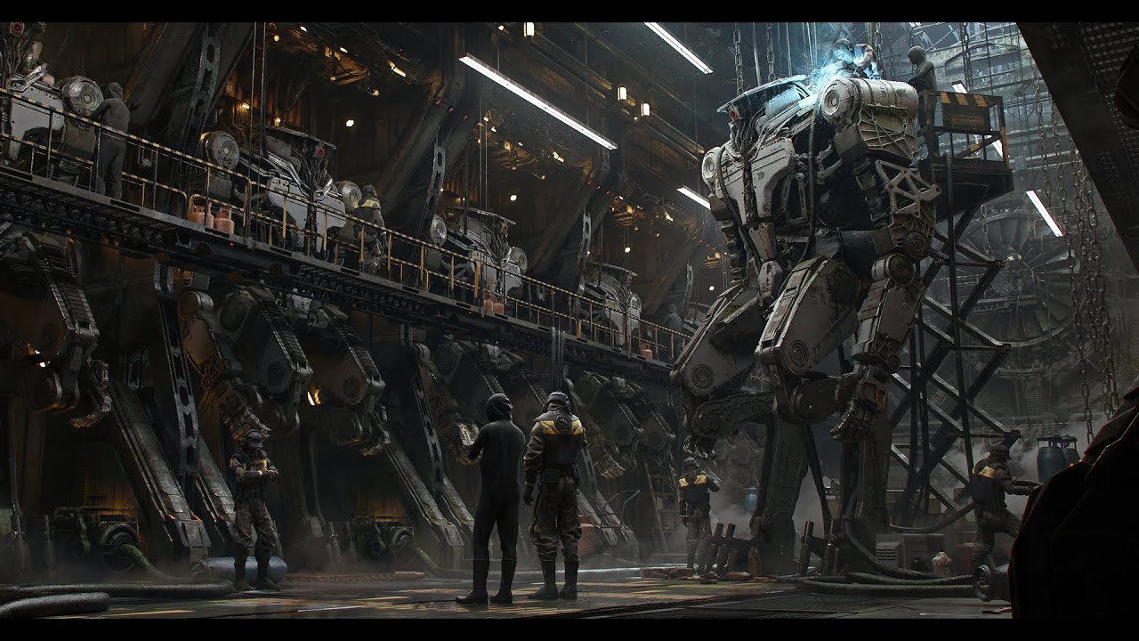 Hangar 74 Concept art blender Cycles ZBrush timelapse
