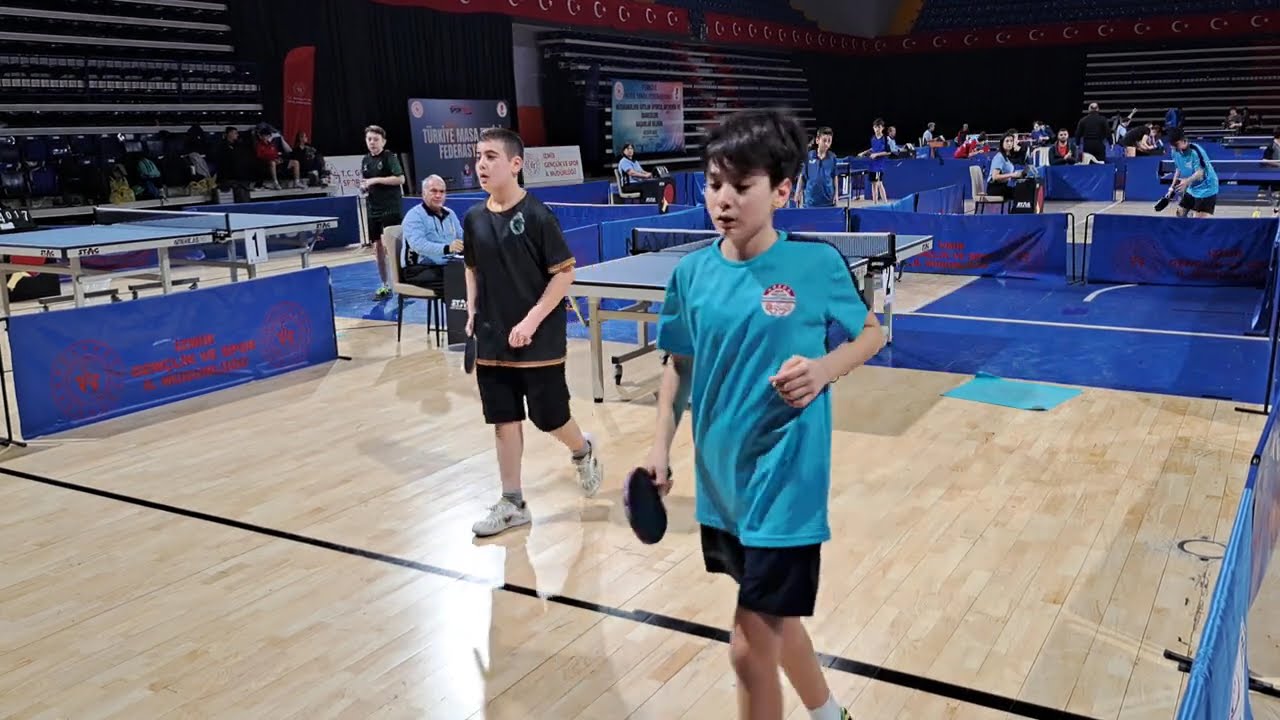 Furkan Konyalı (ÇOR) - Ahmet Erem Aydın (KON) Küçük En İyi 16'lar Yarışmaları #sports #tabletennis